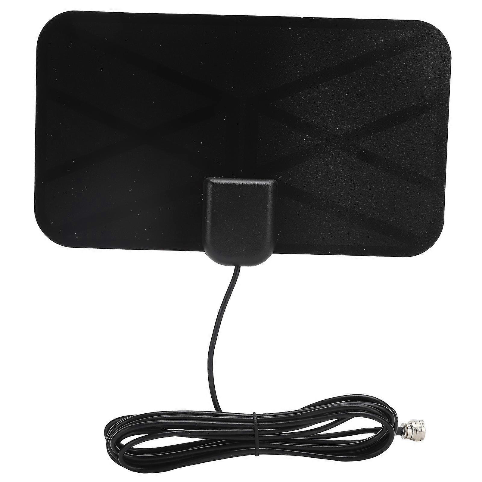 Indoor High Definition Digital Antenna High Gain TV Antenna Small Grid Pattern Black