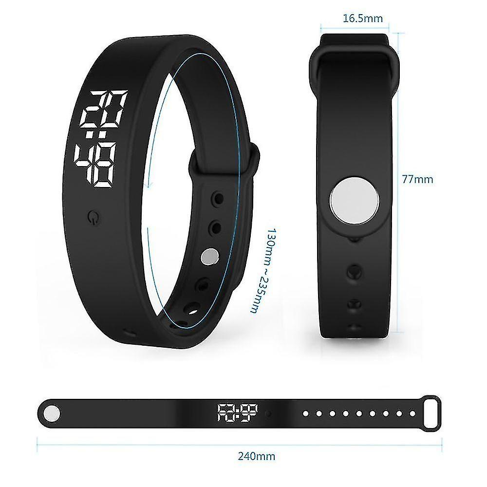V9 Body Temperature Monitor Thermometer Vibration Alarm Wristband Smart Bracelet Tw