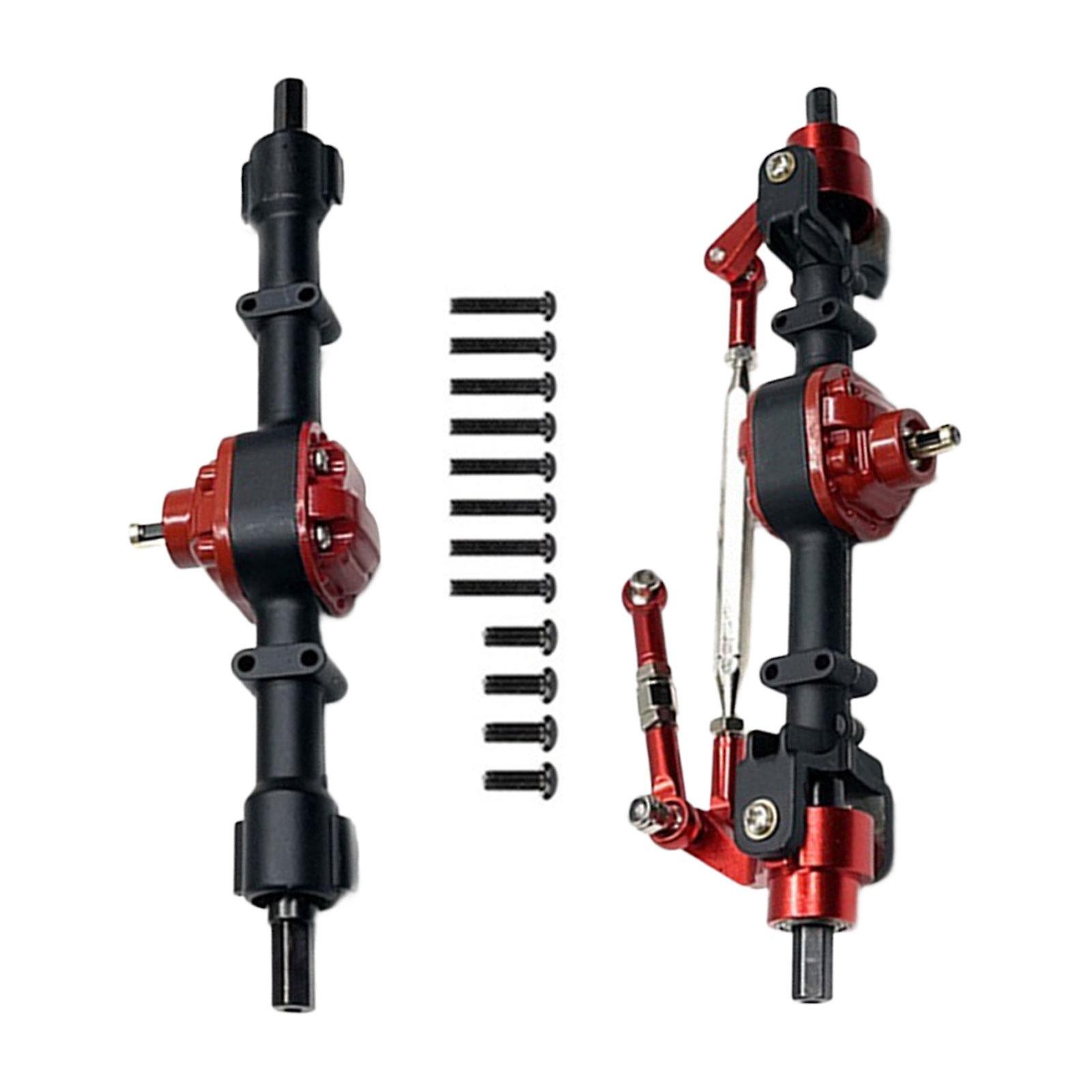 1:12 Scale RC Car Front and Rear Axle Set Convenient for MN78 D90 D91 99S RC black