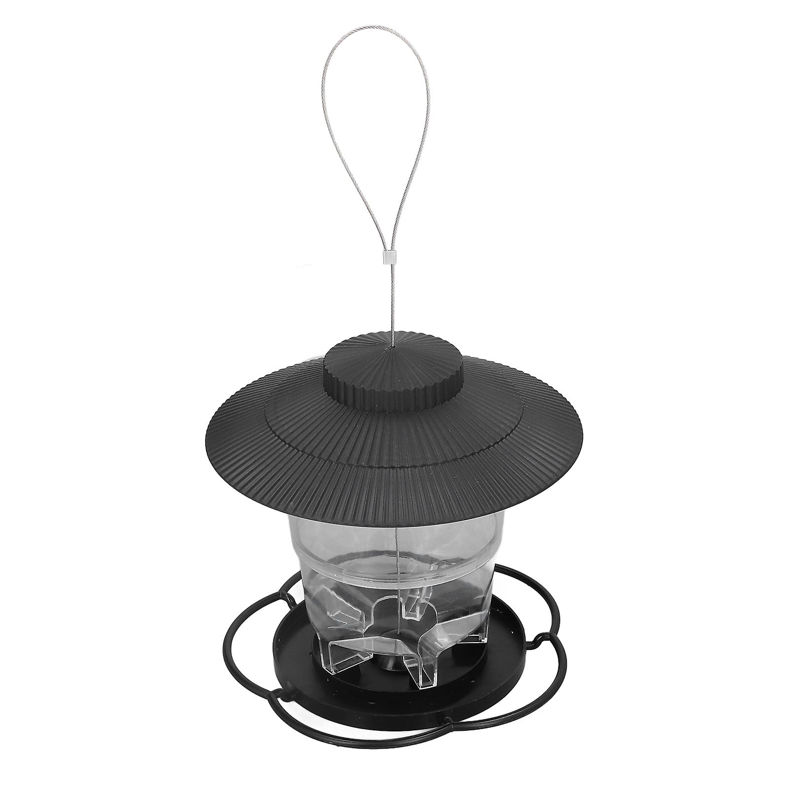 Bird Feeder 1L Durable ABS Easy Filling Transparent Container Portable Pavilion Design Hanging Bird Feeder