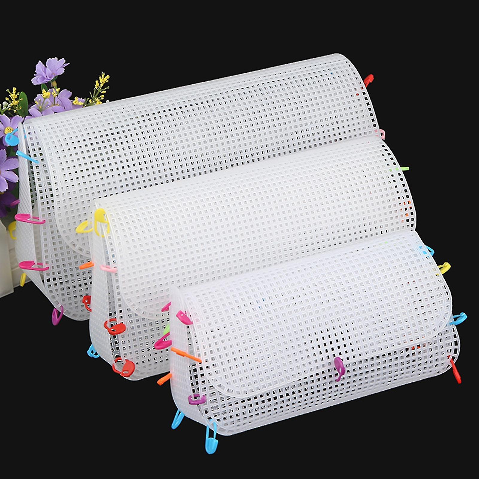 3pcs/set Embroidery Mesh Sheet Diy Convenient Plastic Crafting Purse Mesh Knitting Sheet For Home Mengxi-hao
