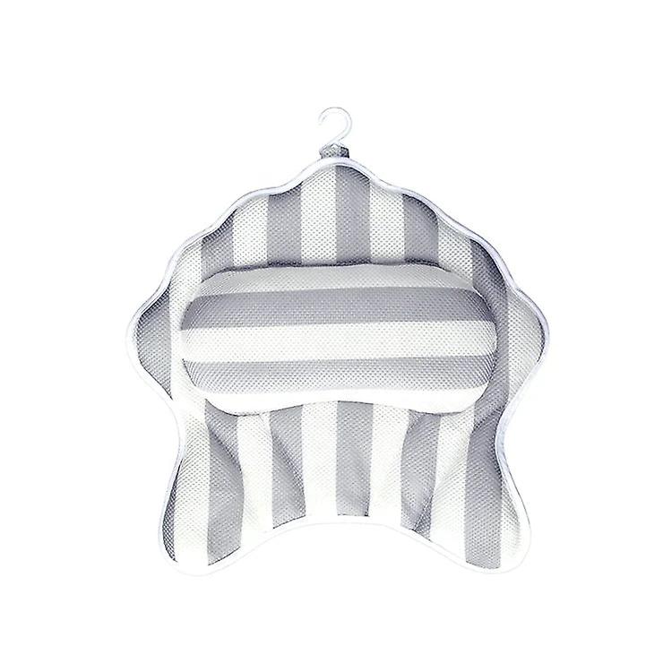 3D Soft Spa Bath Pillow With Heavy Duty Suction Cups