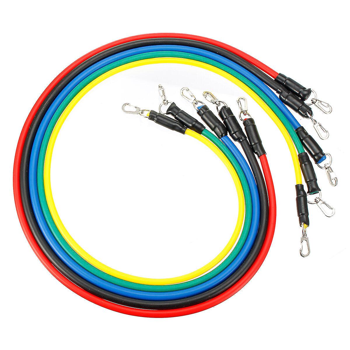 11Pcs/set 10-30lbs Resistance Bands Workout Exercise Fitness Yoga Loop Belt Elastic Stretch Band