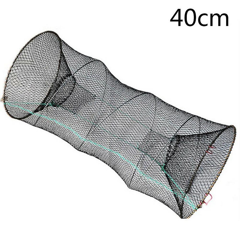 40cm Round Spring Fishing Net Cage - Durable, Lightweight & Flexible
