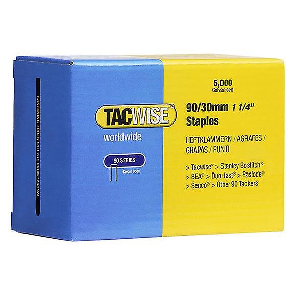 Tacwise 90 Narrow Crown Staples 30mm - 5000 Pack