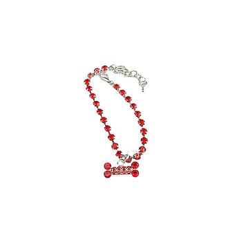 Veeki Dog Toys Bling Dog Collar  Crystal Dog Collar & Cat Collar Cute Pet Bone Rhinestone Collars Adjustable Necklace forSmall/Medium/Large DogsS