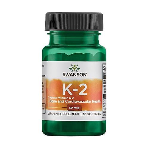 Vitamin K-2- Natural, 50mcg 30 softgels