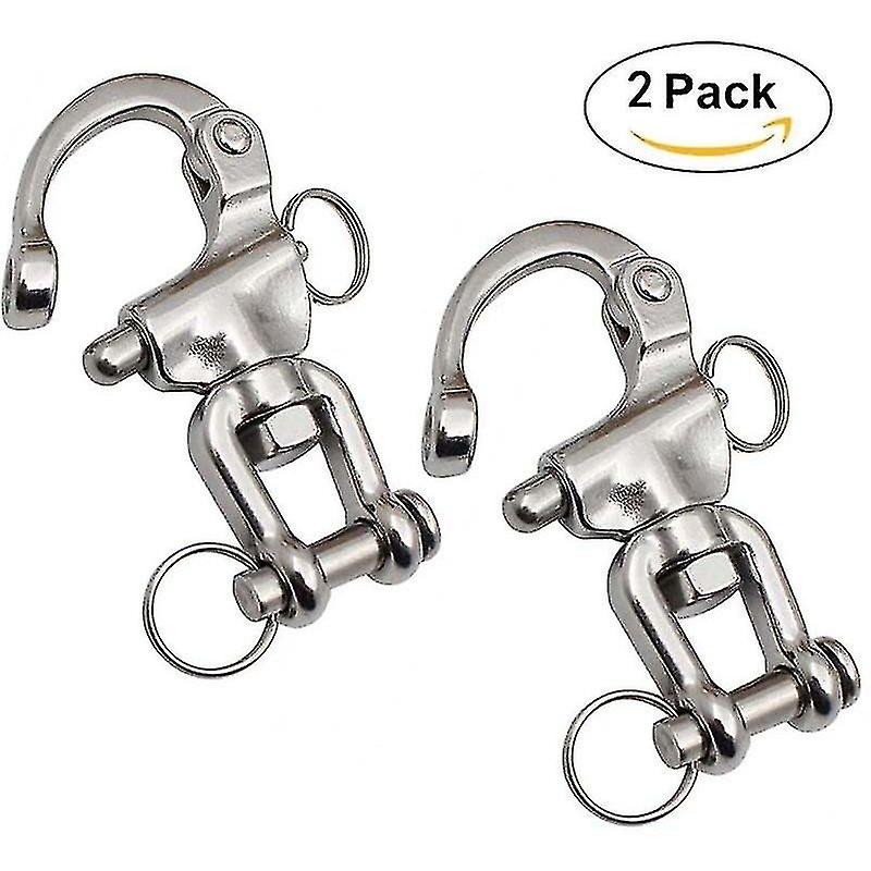 Swivel Spring Hooks, 2 PCS Swivel Spring Hooks 316 Stainless Steel Quick Link Quick Release Spring H