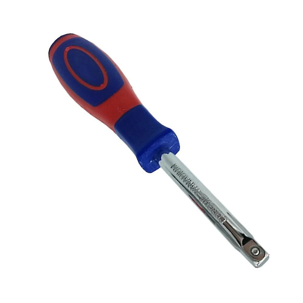 1 Pc Socket Ratchet Wrench 1/4inch Square Rod With Tail Hole Rotary Handle 150mm Dual-purpose For Re