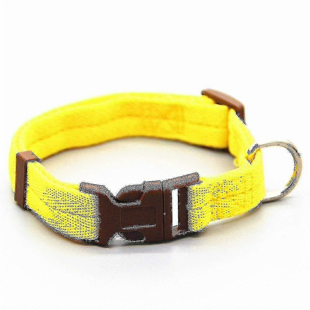 Adjustable Nylon Dog Collars(l 30-50cm)(yellow)