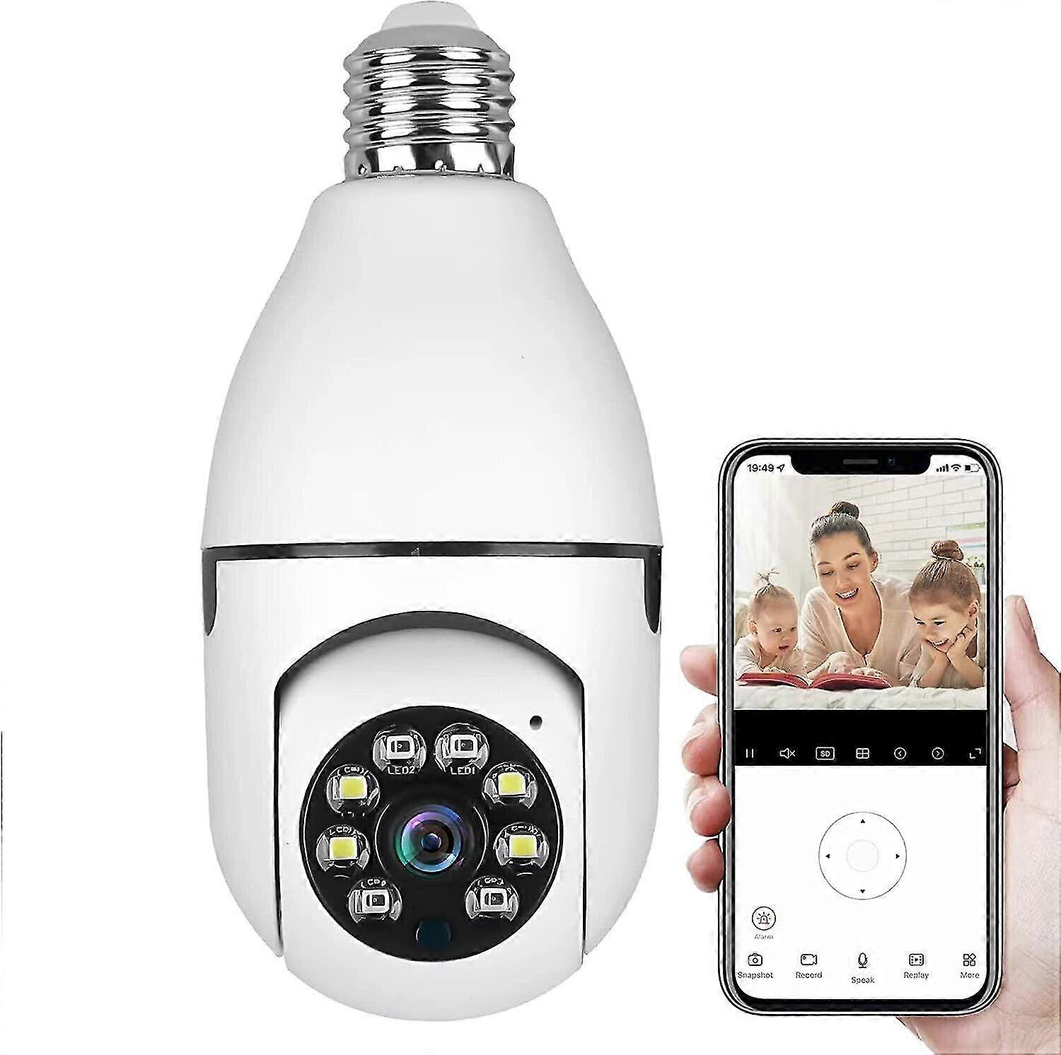 360 1080 HD E27 Bec Camera Wi-Fi Ir Night Smart Home Wireless