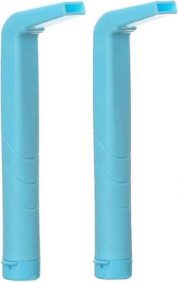 Drinking Bendy Straws,Burp Stopping Straw Reusable Straws (2PCS light blue)