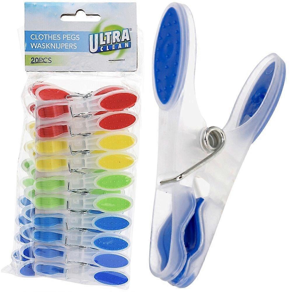 20 durable laundry clips with strong lock for all clothes