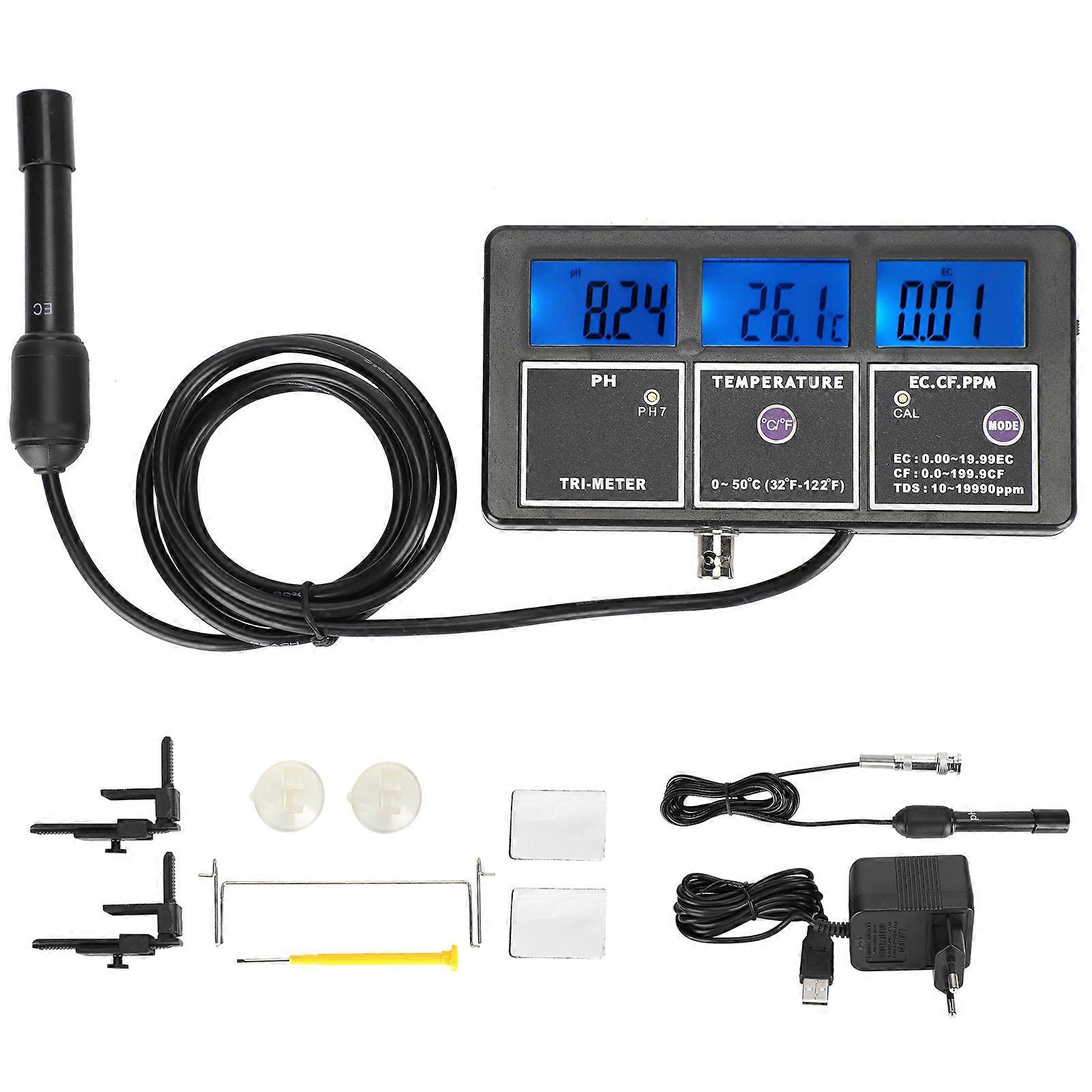 Water Quality Monitor Multi Parameter PH EC CF TDS Temperature Testing Meter EU 230VAC 50Hz NO.6491