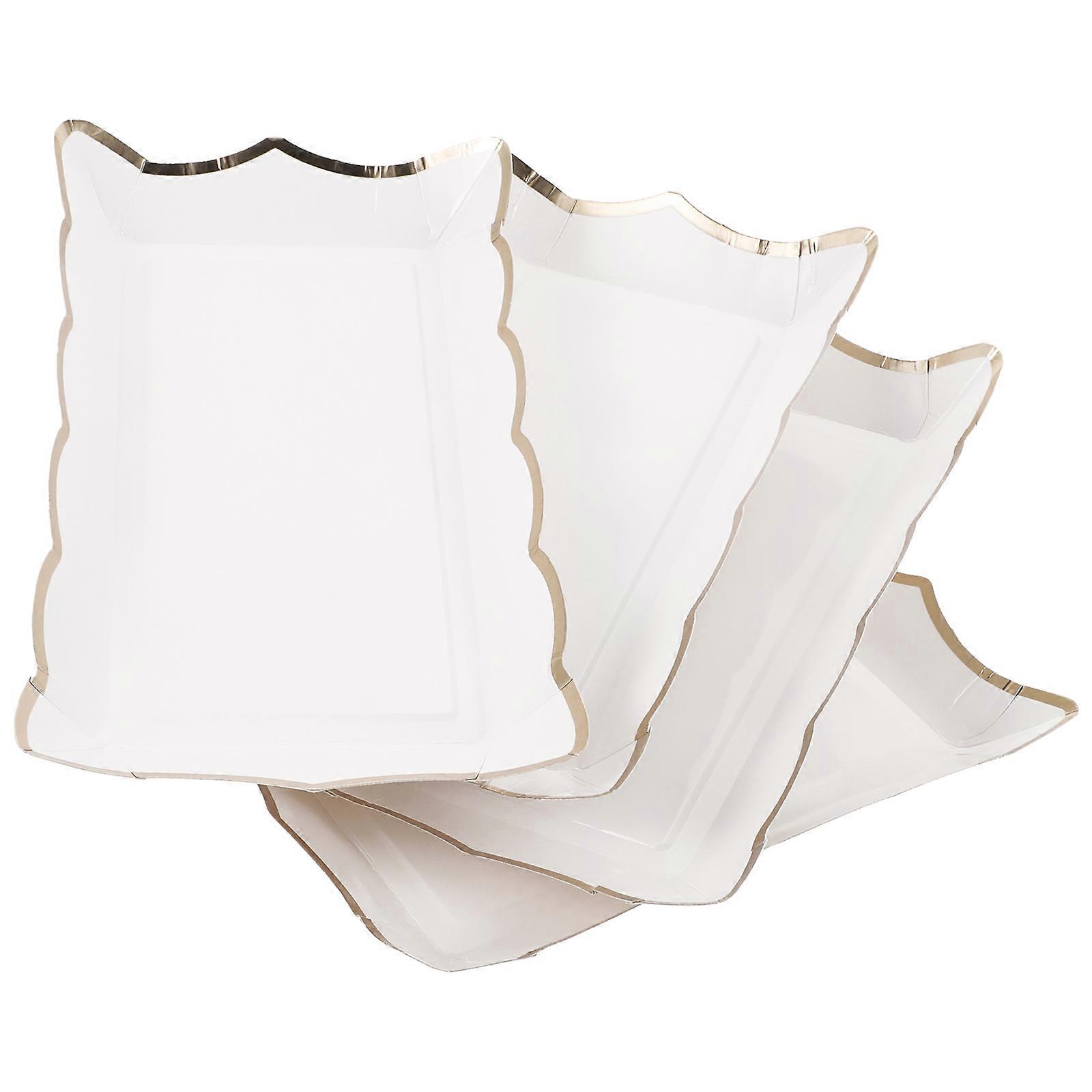 4pcs Elegant Candy Table Containers Grace Cookie Trays Dessert Trays for Dessert Table