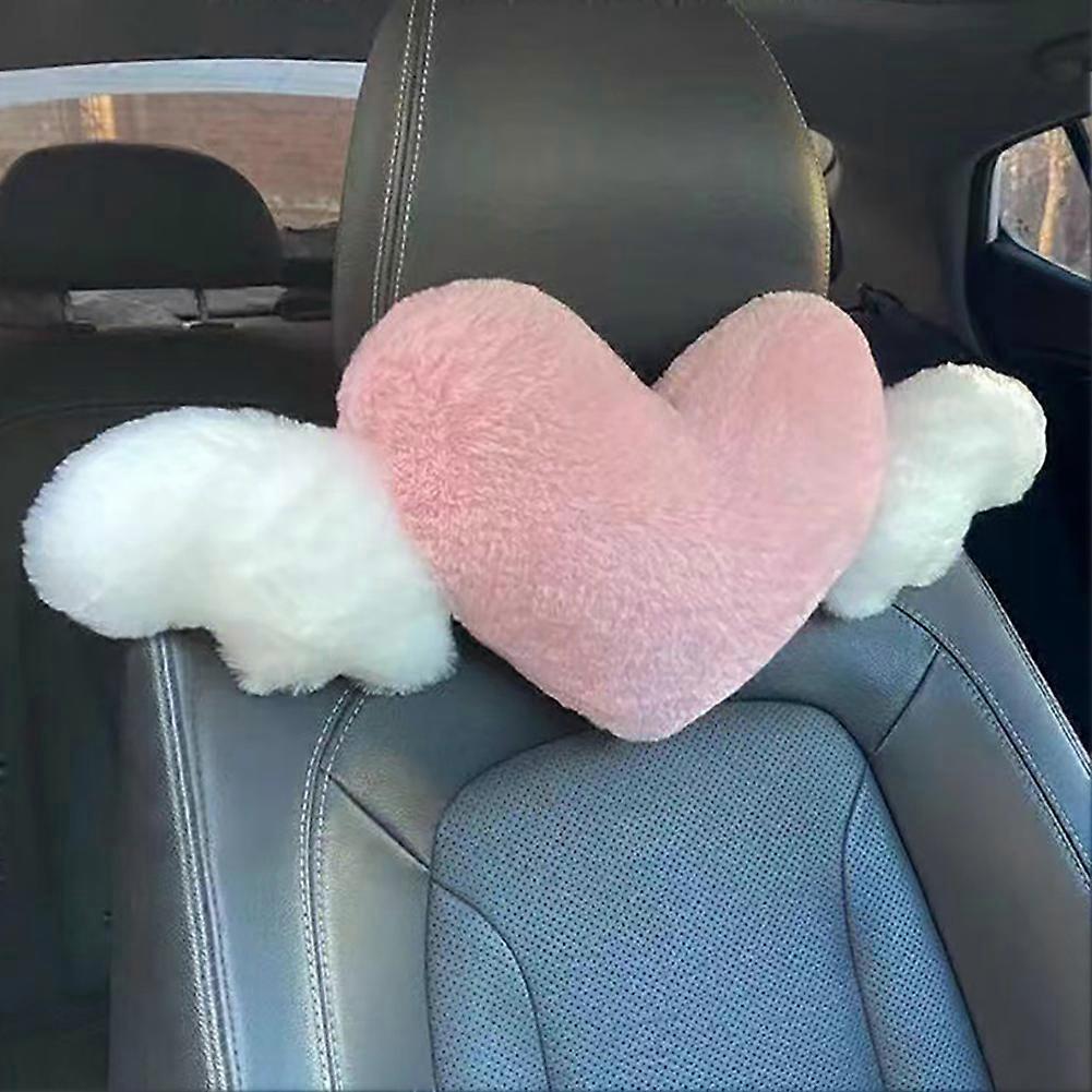 車の頭の枕ネックピローかわいい漫画の愛のハートバックピローウエストピローシートバッククッション自動車の室内装飾