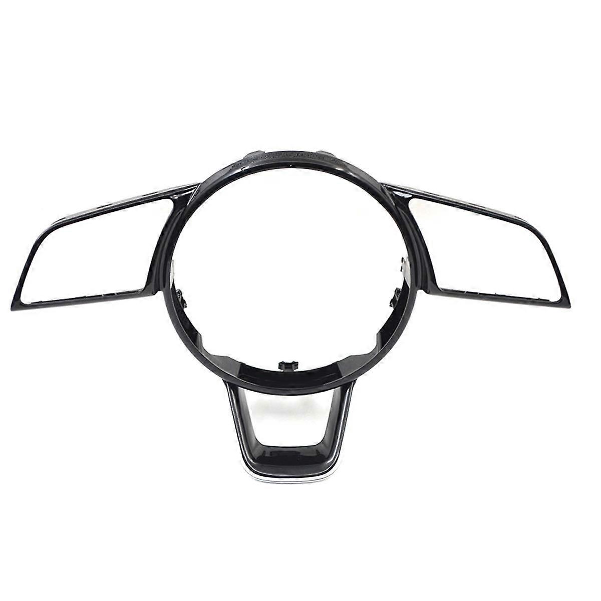 For A4 B9 Gloss Black Car Steering Wheel Button Frame Steering Wheel Assembly Accessories