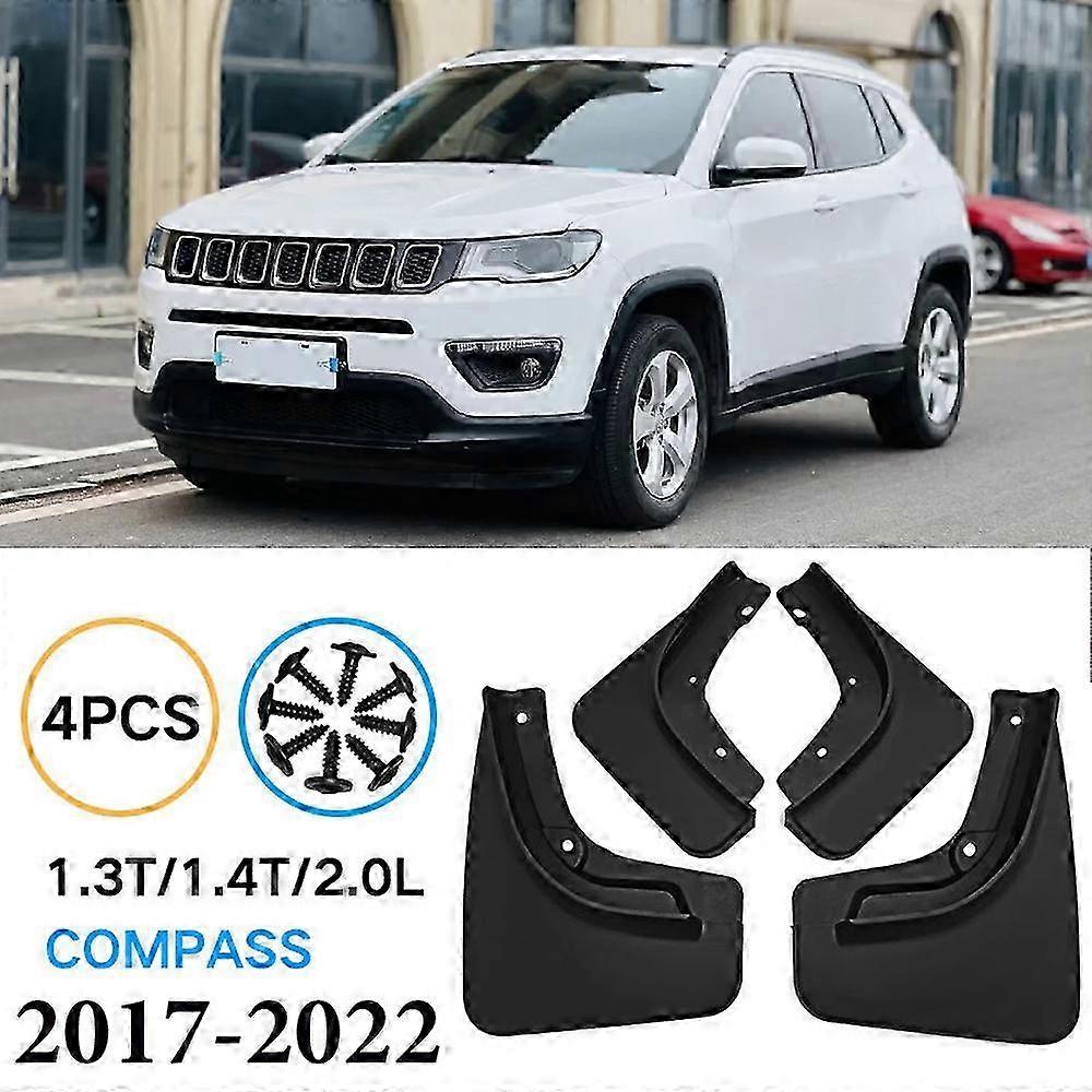 Jeep Pusula 2017-2022 için 4 adet Çamurluk Ön Arka Çamurluklar Çamurluklar Araba Aksesuarları Oto Styline Sıçrama Koruma Çamurluk