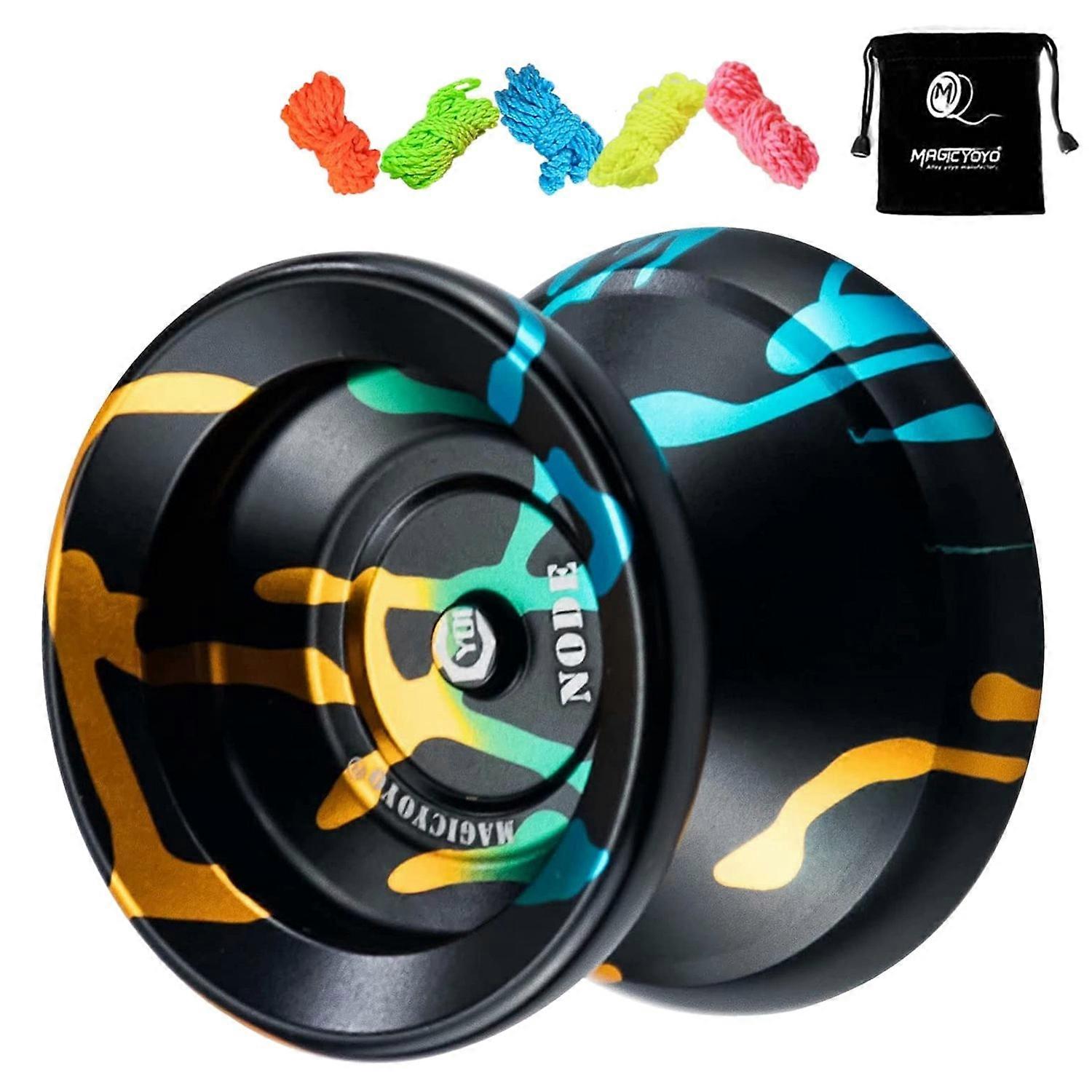 Unresponsive Yoyo,Y01 Node Yo-Yo Alloy Metal Yoyo KK Ball Bearing YoYo for Advanced Player+Bag+5 Yo-Yo Strings
