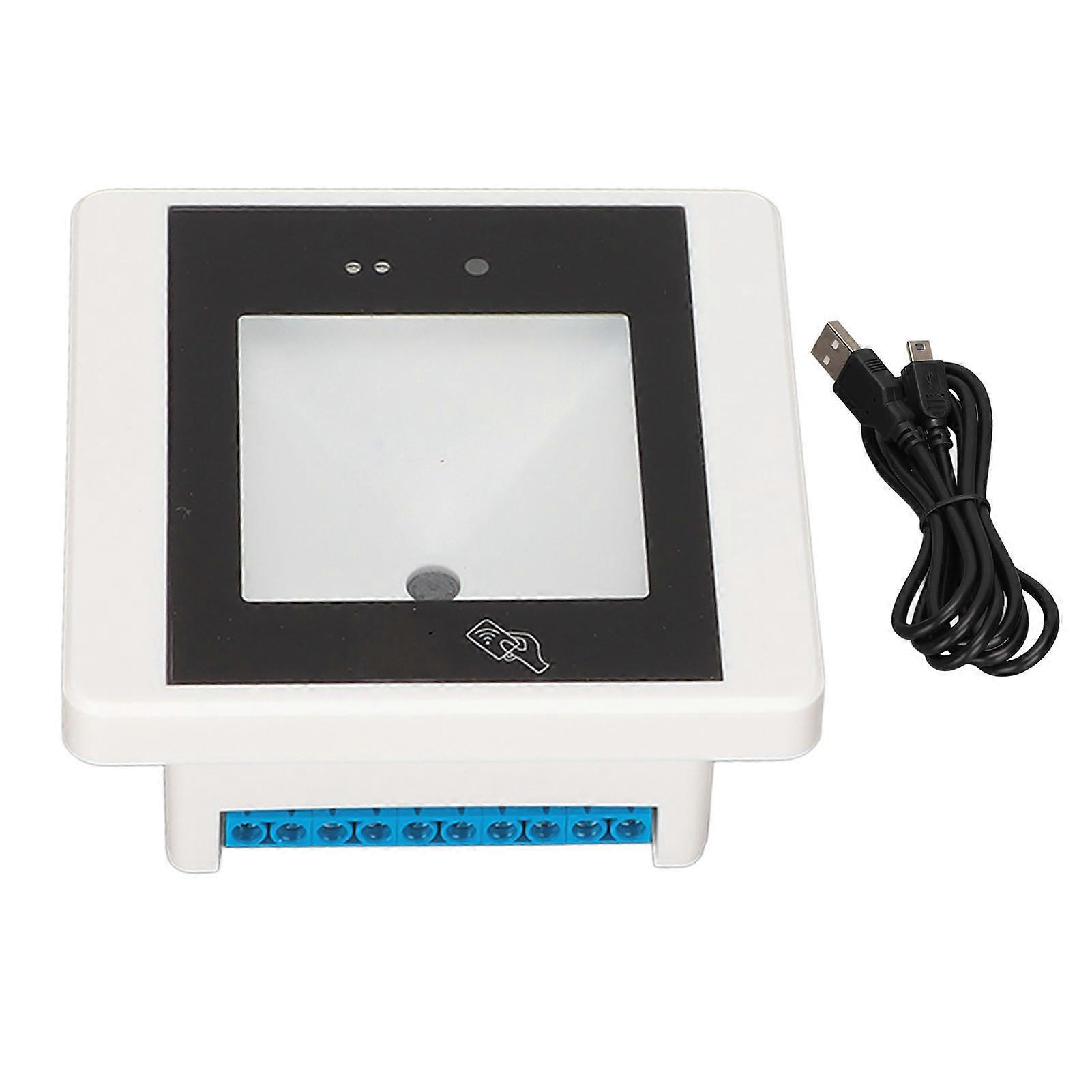 Barcode-Scanner Mehrzweck-Desktop-1D-2D-QR-Barcode-Zugangskontrollkarten-Scanner IC-ID-LesegerätR35C Weiß