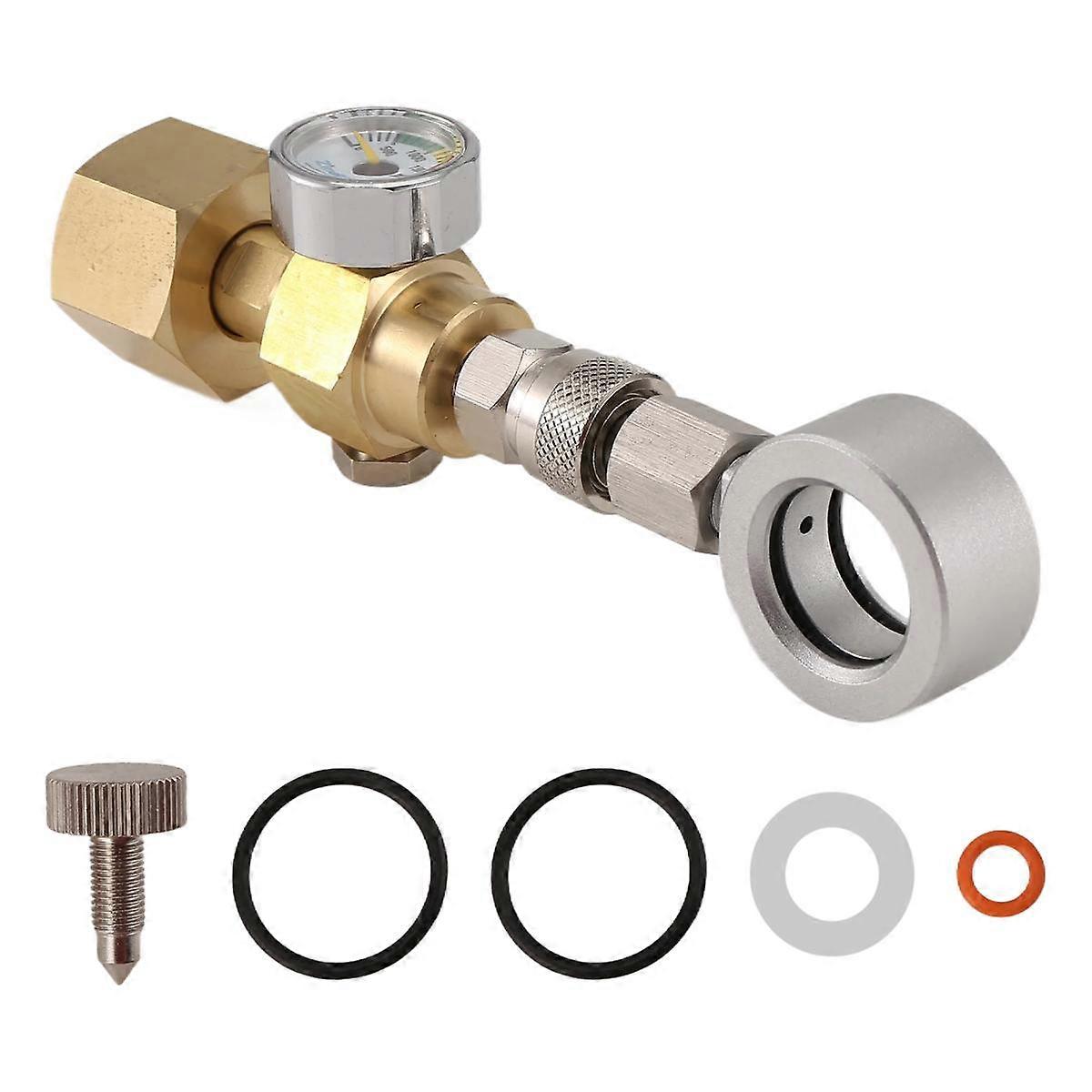 Soda Water CO2 Refill Adapter for Quick Connect Cylinder DIN477 / W21.8-14 /CO2 Tank Valve