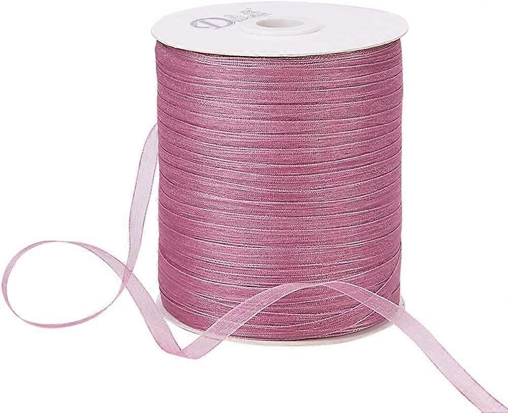 1Roll 500 Yards Sparkle Sheer Organza Ribbon for Festive Chrismas Decoration DIY Crafts Arts & Garden Mistyrose