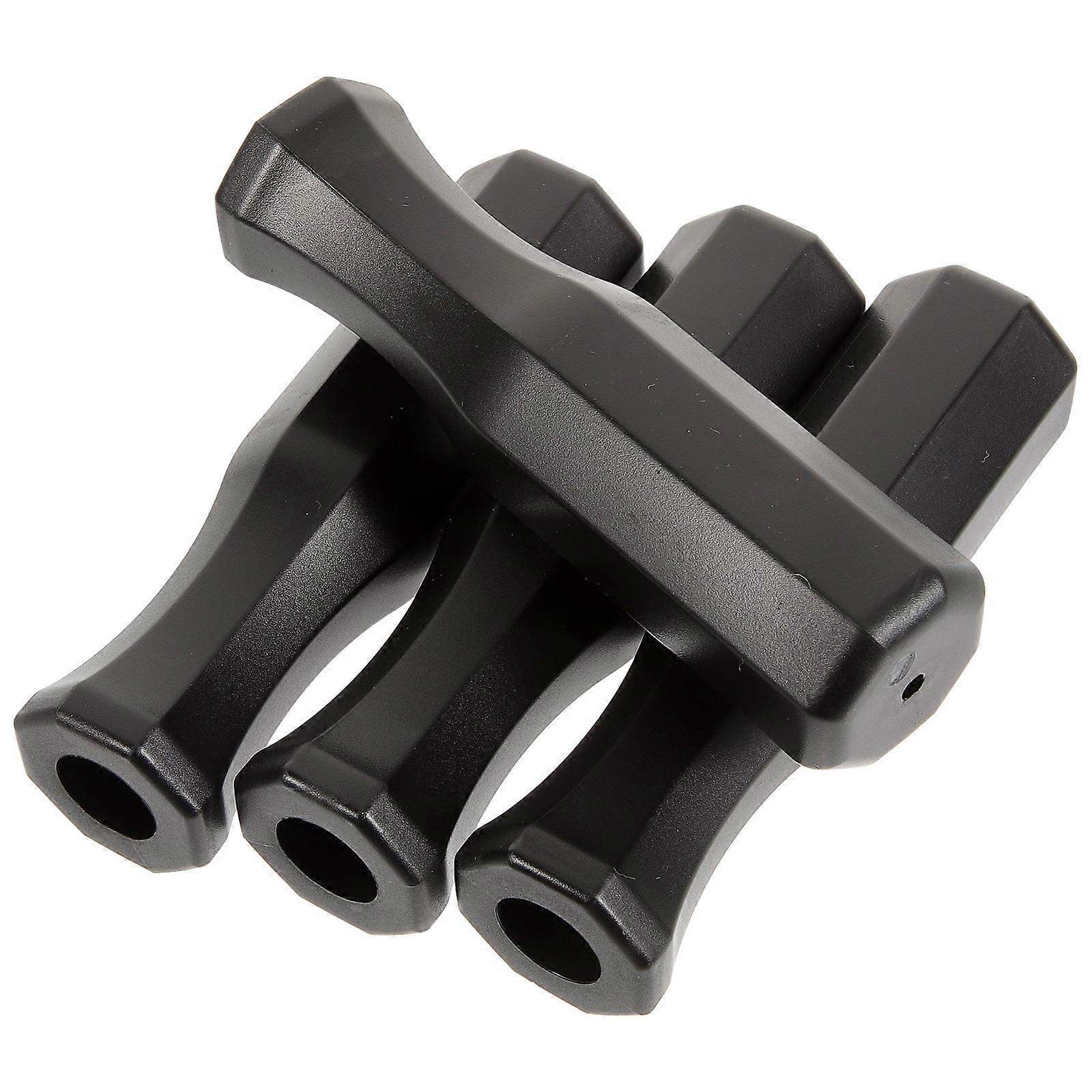 4 יחידות מכונת כדורגל שולחן ידיות אחיזת שולחן כדורגל שולחן פלסטיק (שחור)