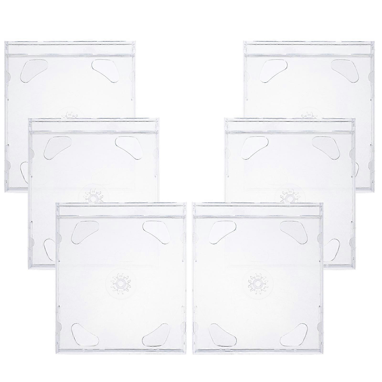 6pcs CD Box CD Holders Portable Disc Storage Organizers DVD Boxes Storage Disc Cases