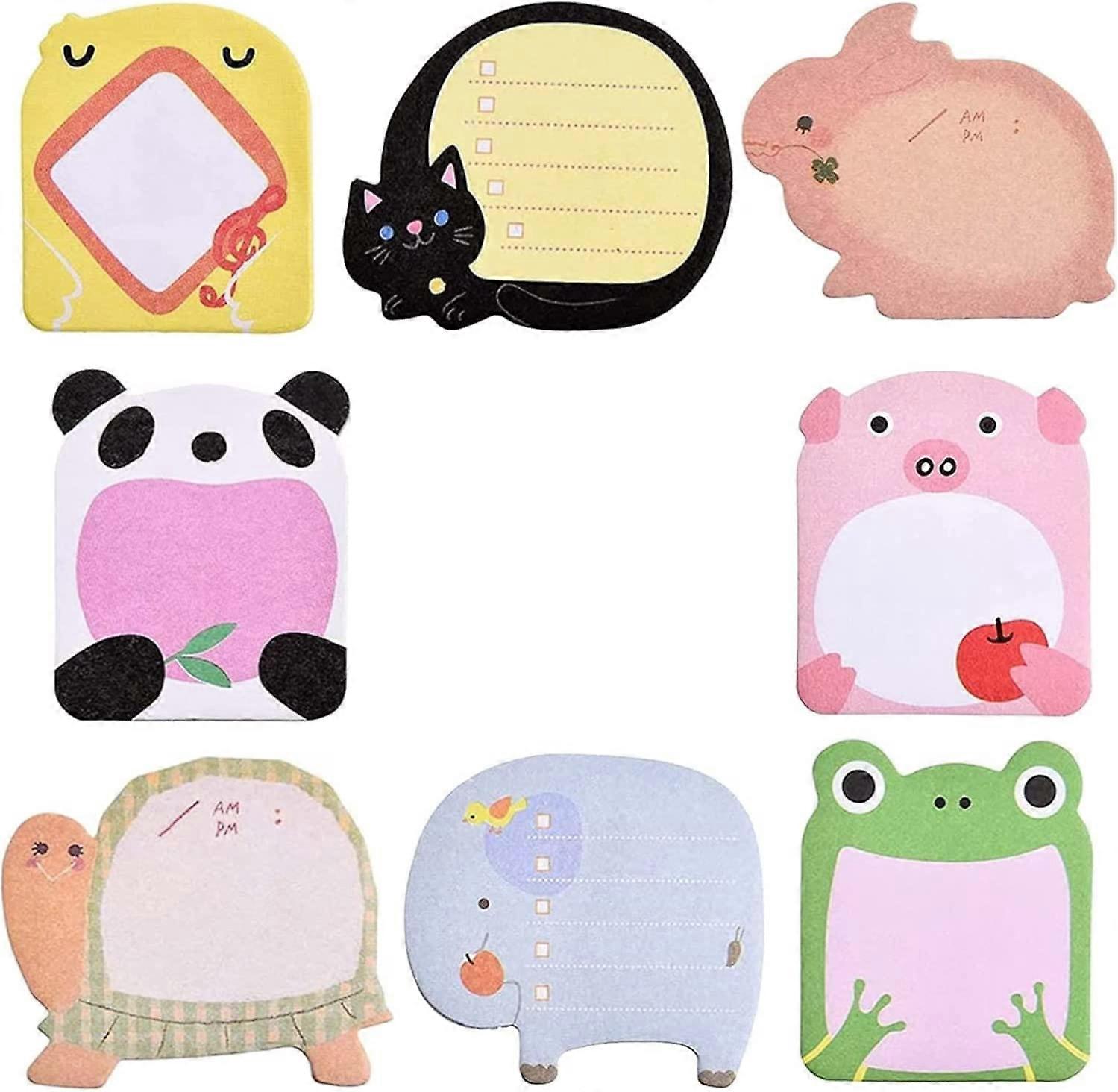 8 Pack Cartoon Message Notes Self Sticky Notes Refrigerator Sticky Notes  Students Home Office