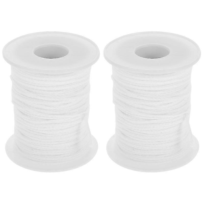 2pcs Cotton Smokeless Diy Natural Candle Braided Wicks Twine String Spools