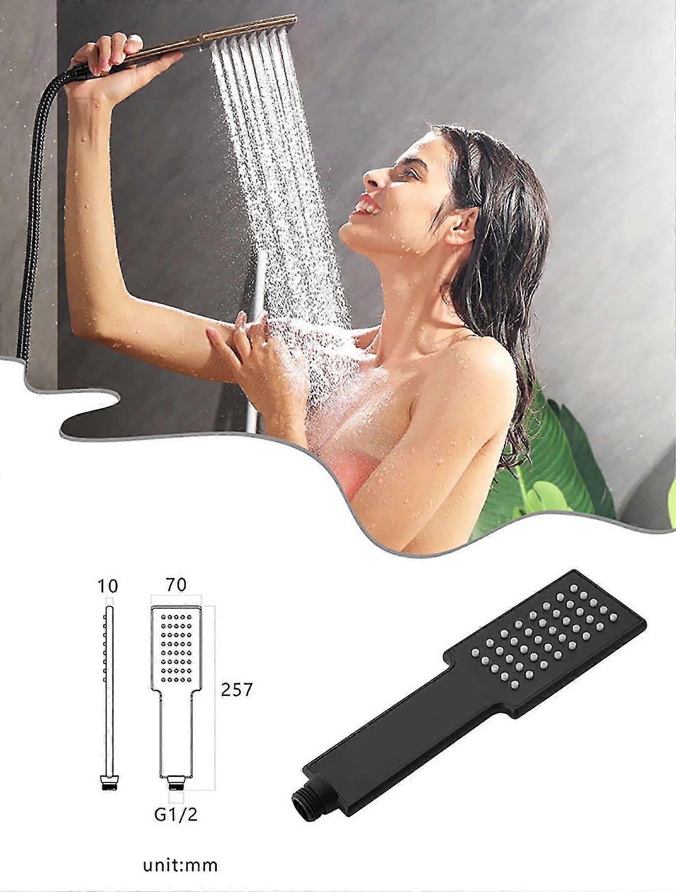 Dusche, Badbedarf, Handbrause oder Druck schwarz