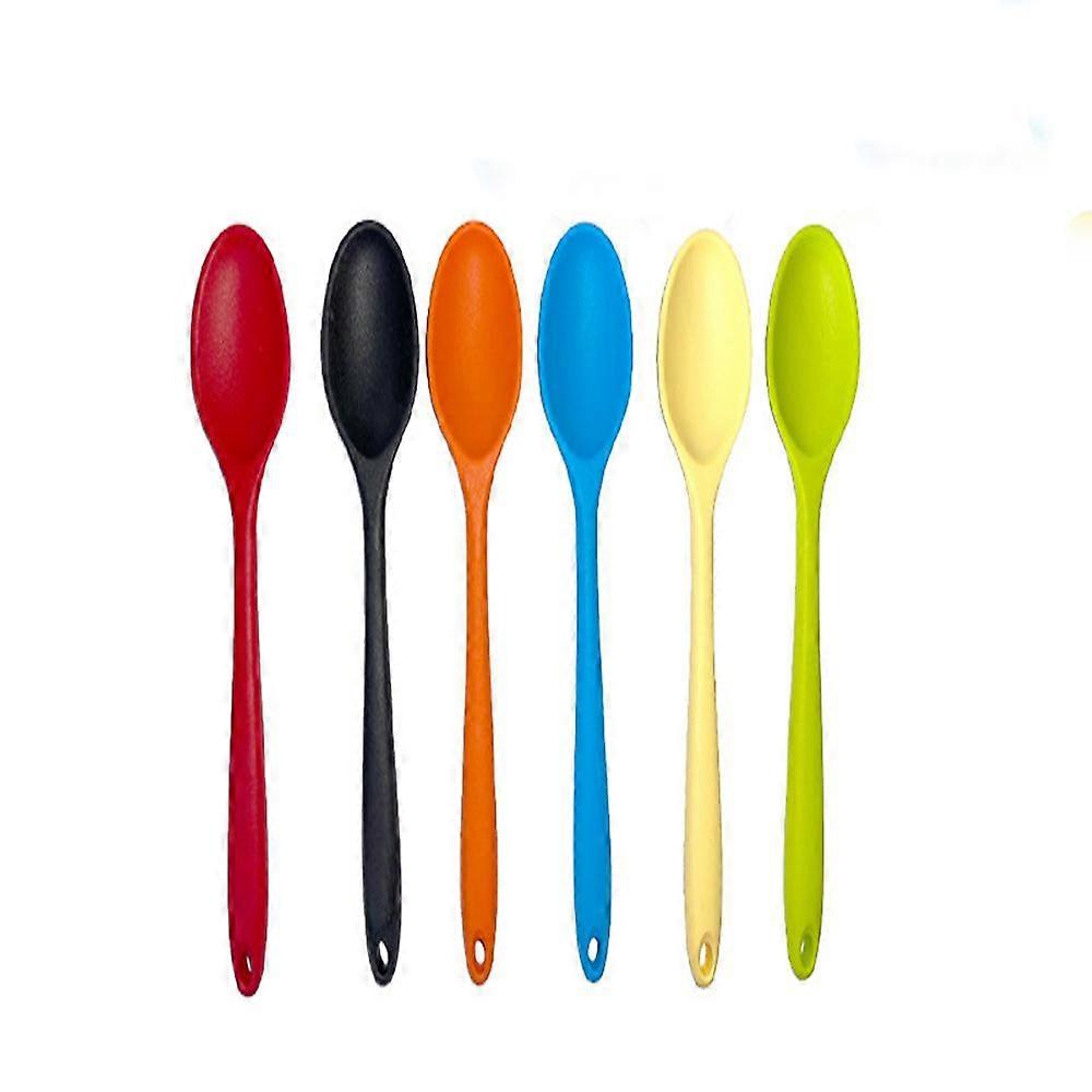 Silicone Spoon, Spoon, Spoon, Stir Salad Spoon, Spoon, Black