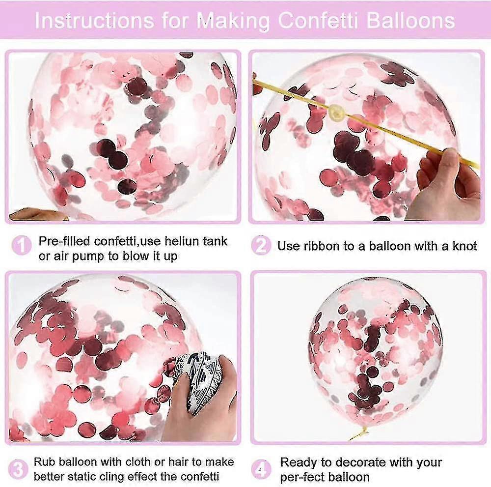 Luftballon-Set Zum 10. Geburtstag In Rosa - Mit Folienballon, Banner, Sternen & Konfetti, Für Mädchen-Partys