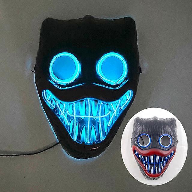 New Design Luminous Neon EL Party Mask Halloween Flashing Funny Mask Glowing In Dark Night Hallowee Props Masquerade