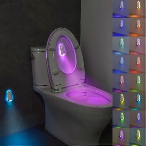 Luce per WC a LED, 2 pezzi di luce per WC Luce per WC da interno con sensore di movimento, luce notturna ricaricabile impermeabile per bagno e toilette