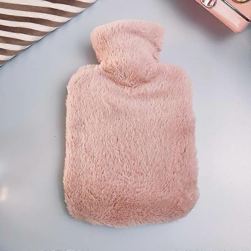 Bouteille d’eau chaude de 0,5 L / 1L / 2 L avec couverture moelleuse Couverture en fausse fourrure douce Sac d’eau chaude résiste au froid garder au chaud