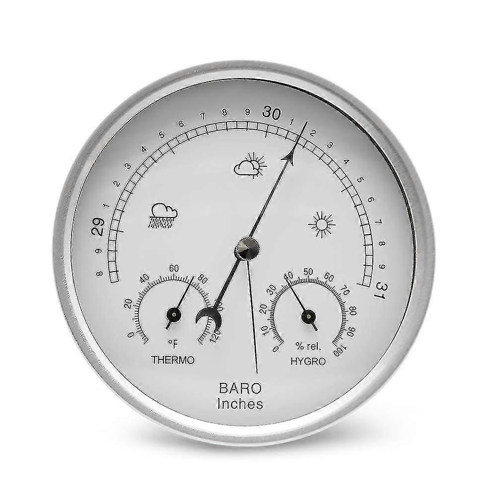 Dial Type Barometer Thermometer Hygrometer Weather Station Barometric Pressure Temperature Humidity Measurement Easy Reading Display