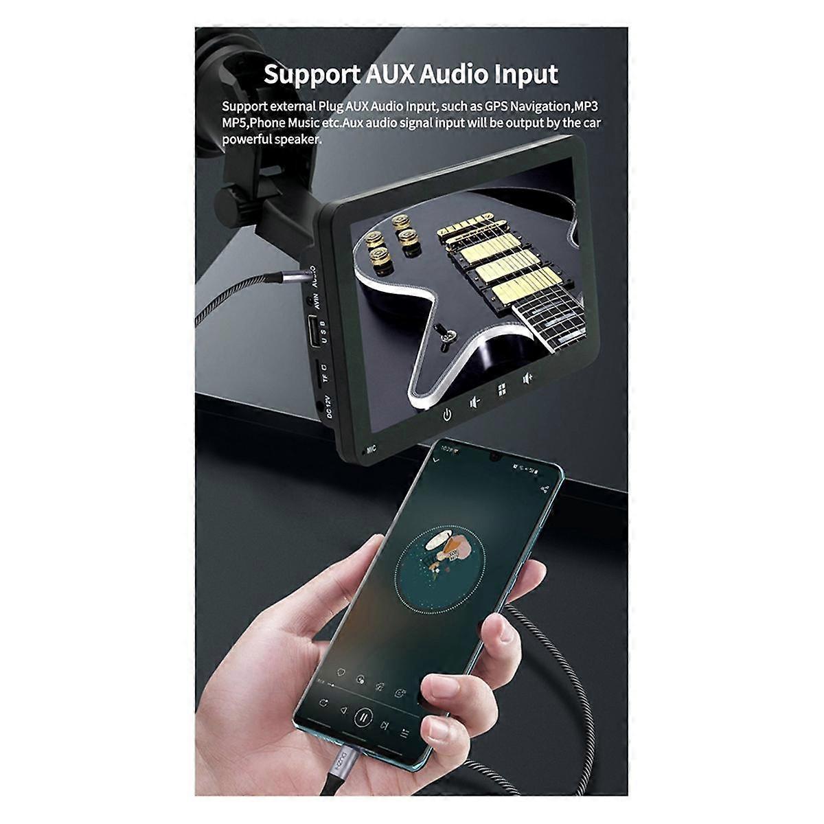 7-Zoll-Auto-kapazitiver Touchscreen-Bildschirm Wireless CarPlay & Android Auto Auto Portable Multimedia