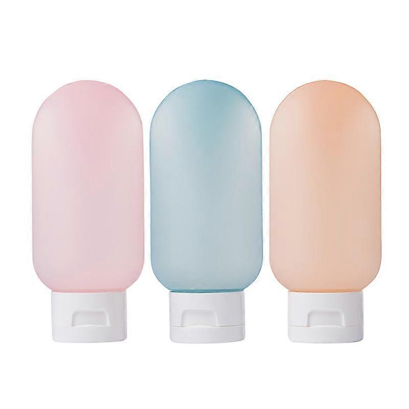 Leak Proof Travel Bottles Sets 3 Multi Color Silicone Squeeze Refillable Containers