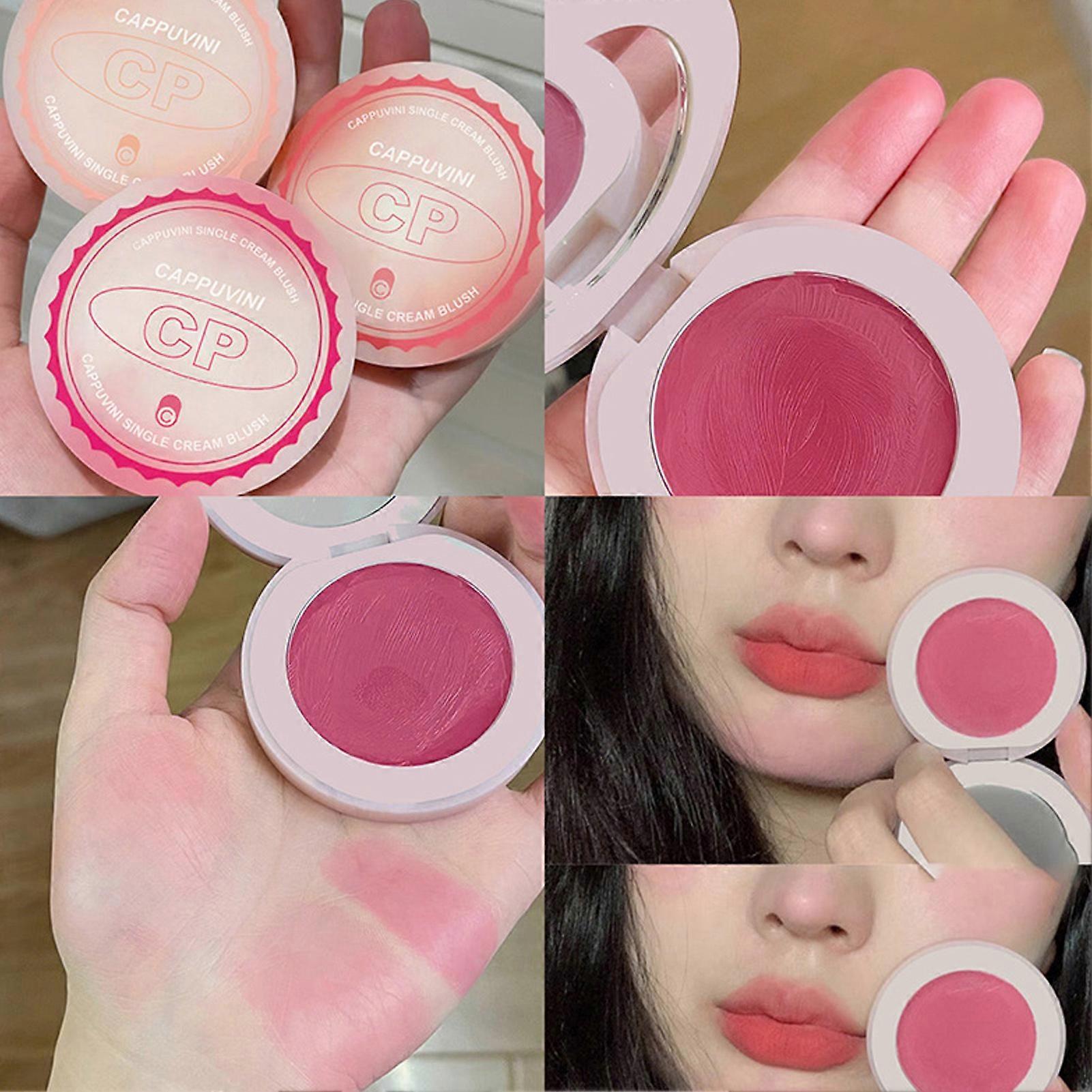 Natural High Pigment Blush Cream All-Day Face Enhancing Makeup Color for a Shimmery or Matte Finish