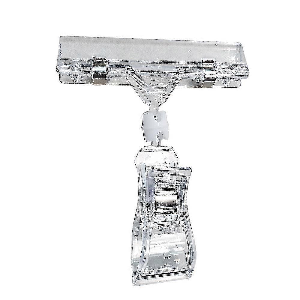 Label Clips, Rotatable Clip-on Merchandise Sign Transparent Fixator Holder Tag For Home Shooping