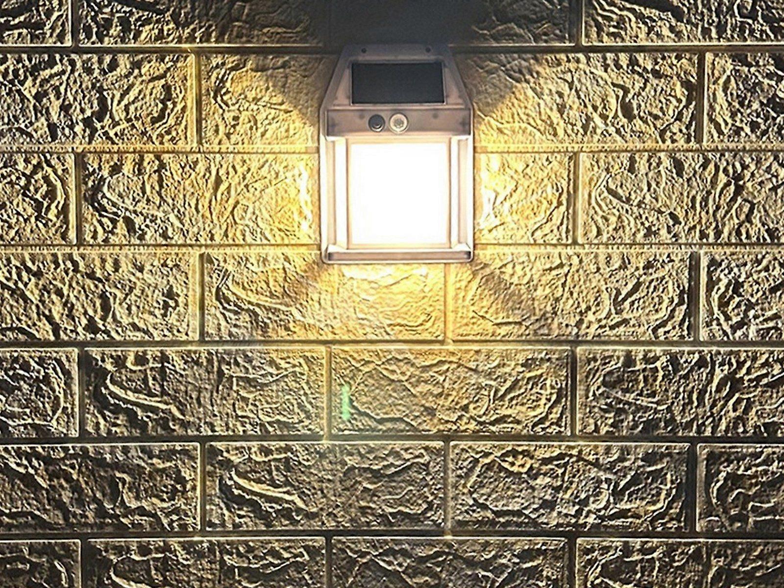 1Pc LED Solar Wall Light Motion Sensor Outdoor Light Garden Yard Lamp White