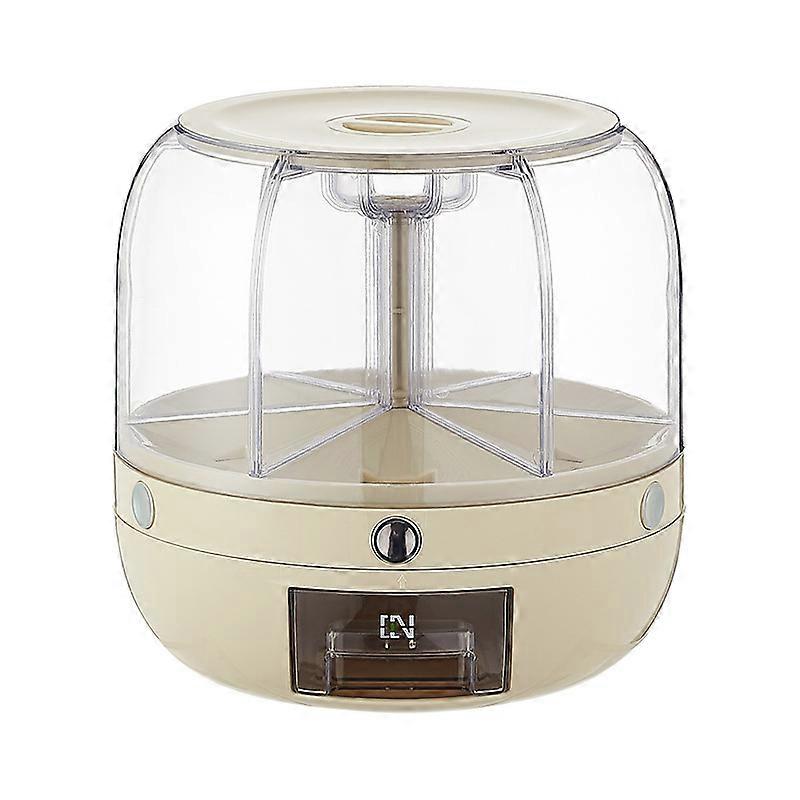 Grain Rotatable Rices Bucket with Multi Grid Moisture Resistant Dustproof Bottles for Nuts Cereal