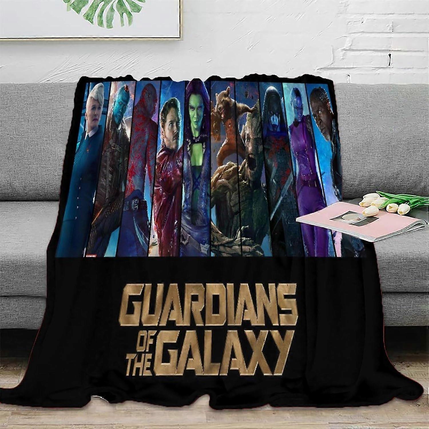 Guardians of The Galaxy Fleece Blanket Throw Large, Kids Adults Blanket Microfiber Fluffy Soft Warm Lightweight 3D Printed Flannel Blankets Bedspread