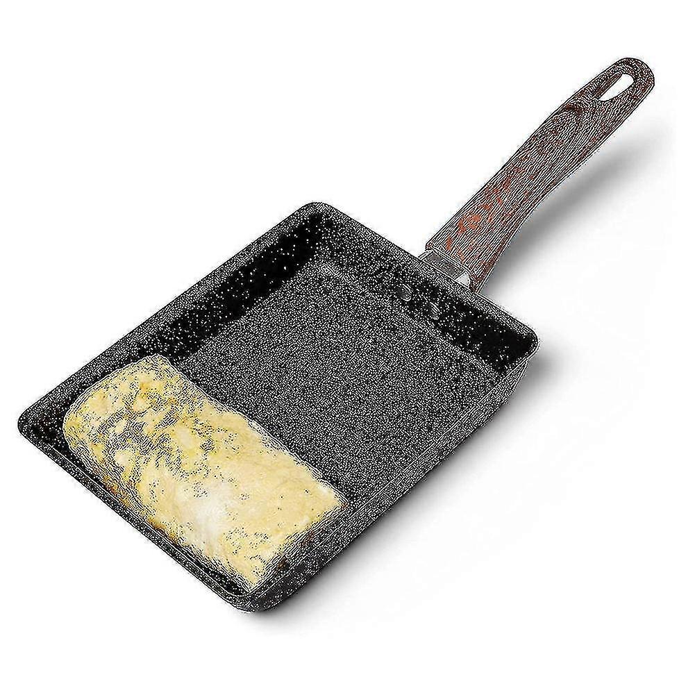 مقلاة تاماغوياكي عجة يابانية ، مقلاة غير لاصقة مطلية بمقلاة بيضة مربعة لصنع أوميل