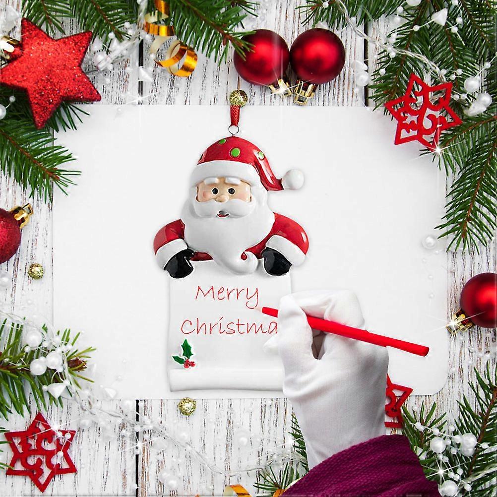 DIY Ornamente de Crăciun Pandantive Nume Binecuvântare Rășină Om de zăpadă rezistent la cădere Minunat ținând un pergament rulou Pandantiv de Crăciun