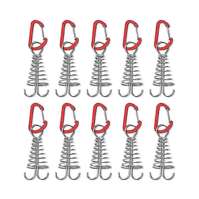 タコデッキペグ10個/セットステンレススチールテントアクセサリーボードペグスパイラル屋外旅行キャンプハイキングスプリング用