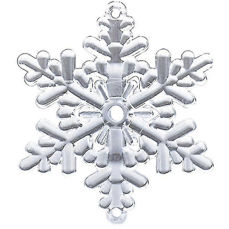 40pc Snowflake Icicle Crystal Christmas Tree Transparent Ornaments