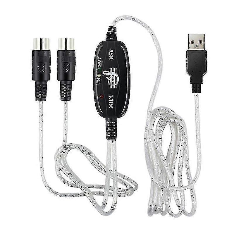 Usb To Midi 5pin Cable Converter Compatible With Piano Electronic Instruments
