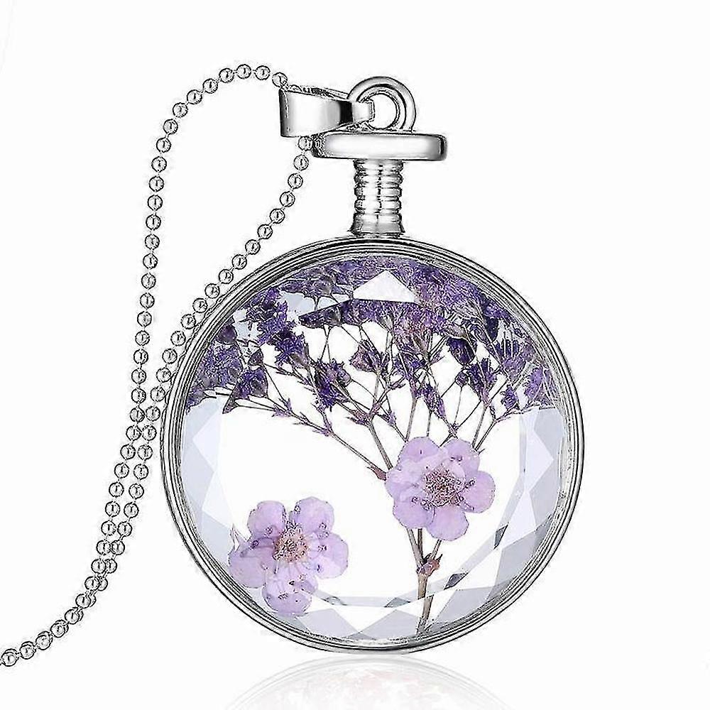 Built-in Botanical Specimen Lavender Circular Pendant